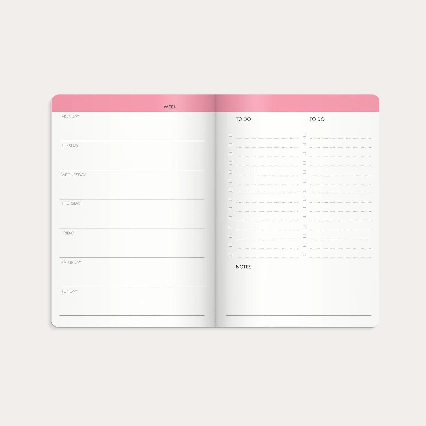 Lusarix Weekly Planner Pink – Undated Weekly Organization & Productivity Journal | Goal Setting, Task Management & Daily Planning Notebook