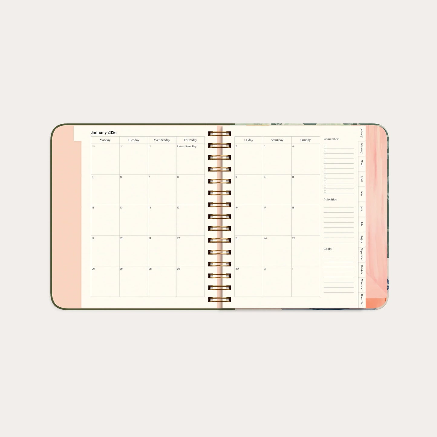 Lusarix Life Planner Decor 2026 – Personal Growth & Goal Setting Calendar | Daily Organization, Reflection & Wellness Planner