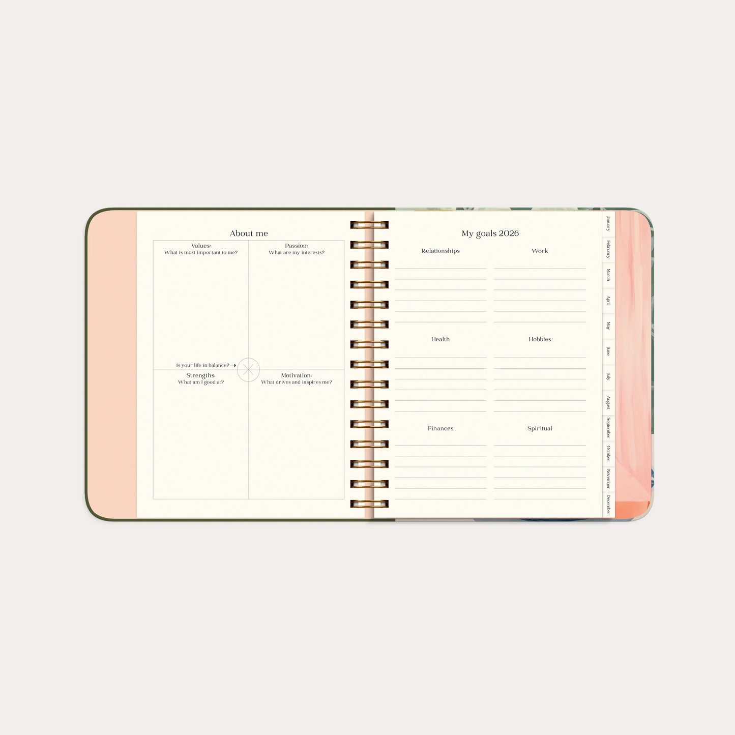 Lusarix Life Planner Decor 2026 – Personal Growth & Goal Setting Calendar | Daily Organization, Reflection & Wellness Planner
