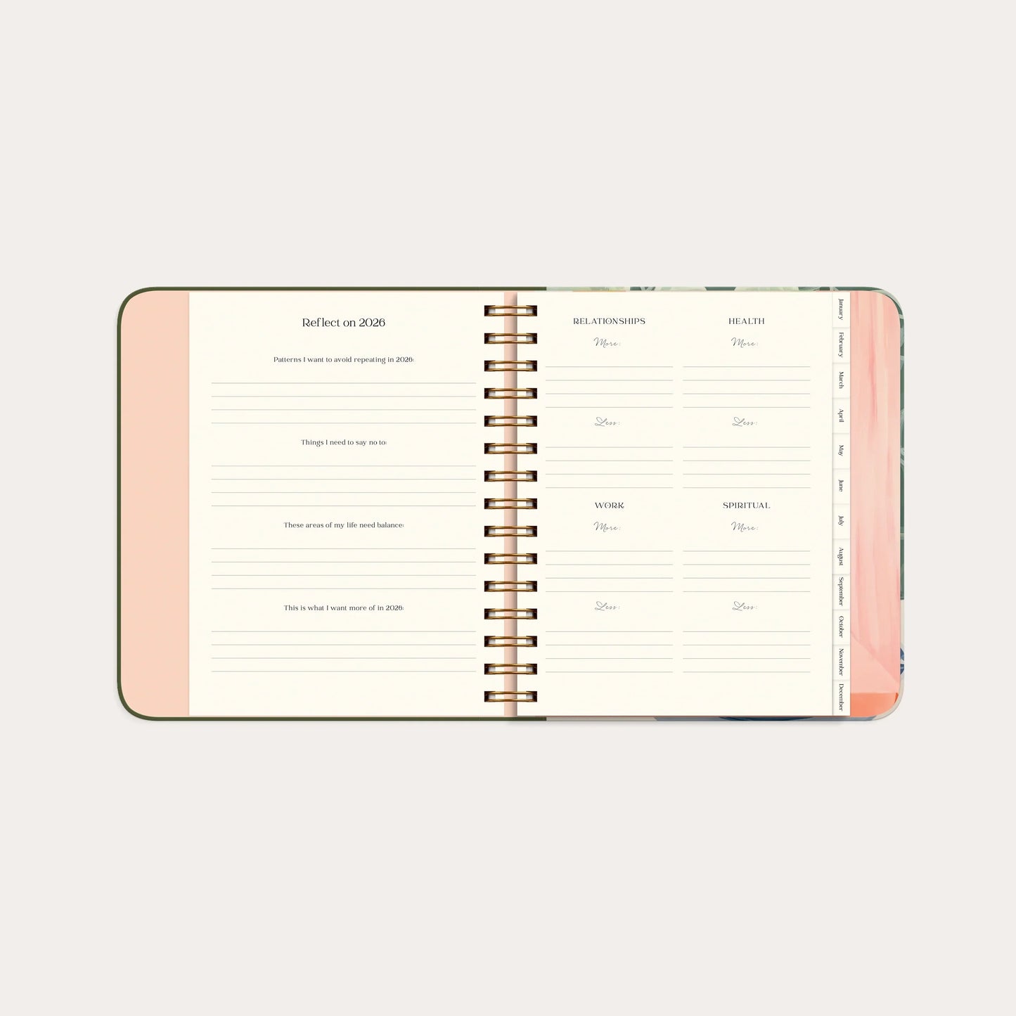 Lusarix Life Planner Decor 2026 – Personal Growth & Goal Setting Calendar | Daily Organization, Reflection & Wellness Planner