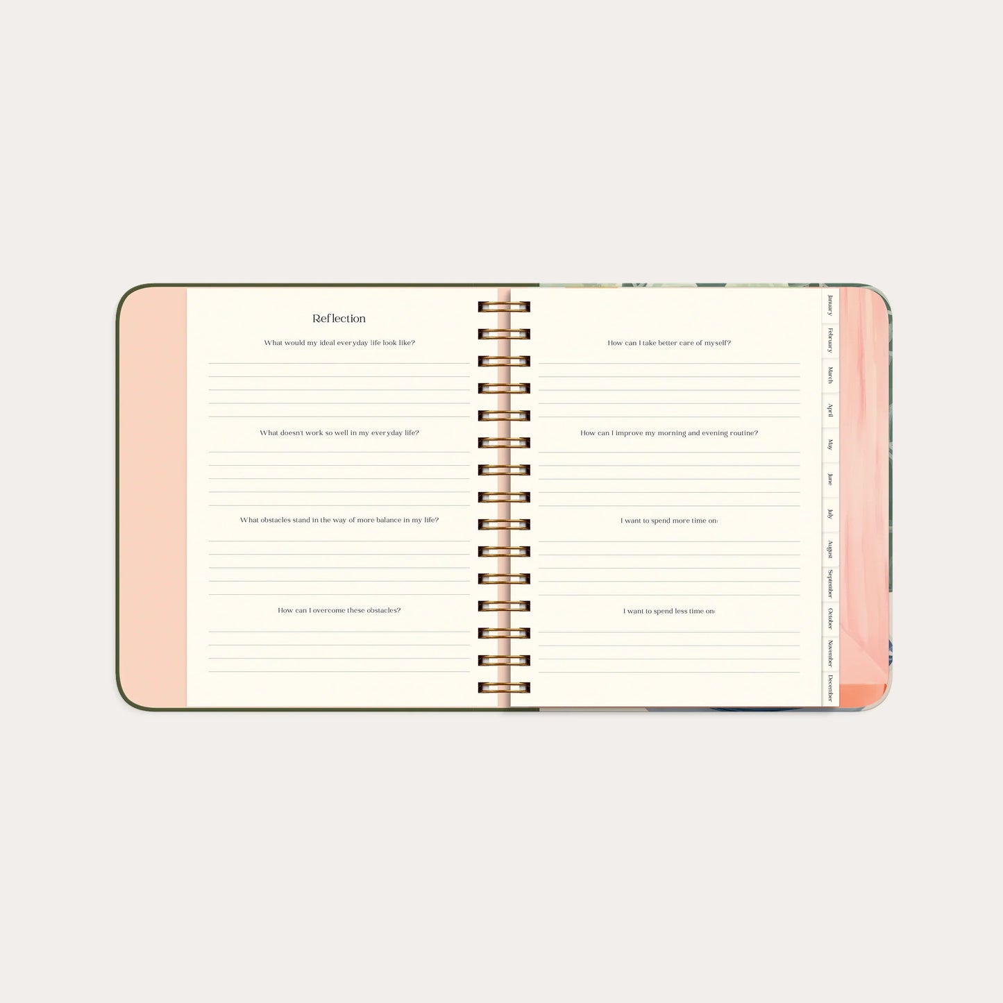 Lusarix Life Planner Decor 2026 – Personal Growth & Goal Setting Calendar | Daily Organization, Reflection & Wellness Planner
